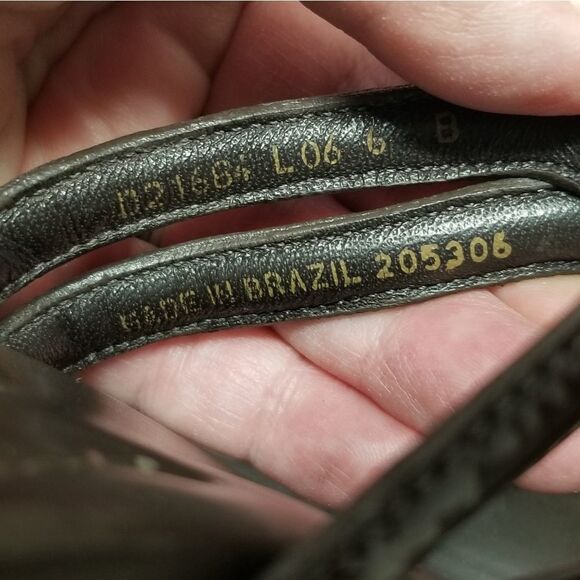 Cole Haan‎ Women's Brown Patent Leather Wedge Cork Heel Sandals Size 6 - Picture 9 of 13